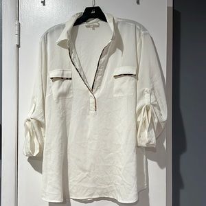 Calvin Klein off white blouse size XL